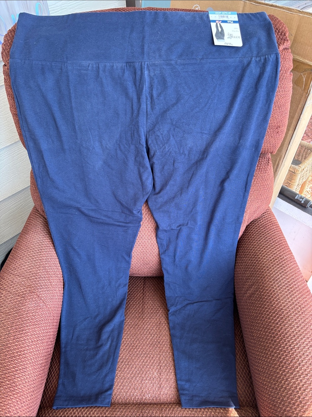 Terra & Sky Navy Blue High Rise Full-Length Leggings 3X. NWT